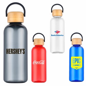 verde 21oz rpet bottle with bamboo cap