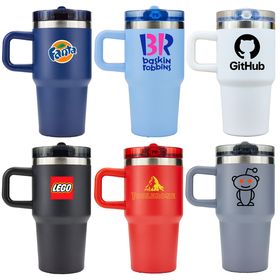 vantage 20oz double wall vacuum insulated travel mug with handle
