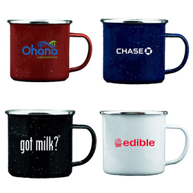 summit 16oz enamel coated stainless steel campfire mug