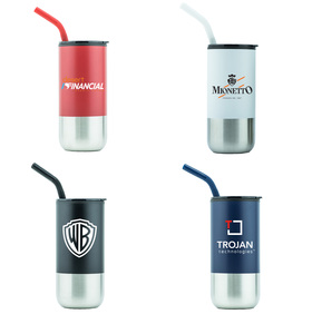 newport 16oz double walled ss/pp tumbler with straw