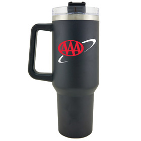 scenesetter 40oz double wall stainless steel vacuum insulated tumbler with handle and straw