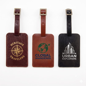 atlantis bonded leather luggage tag