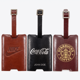 atlantis pro bonded leather luggage tag