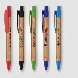 Bali Cork Pen with Wheat Plastic Trim