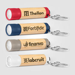 Bamboo LED Torch with Keyring