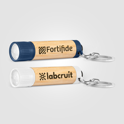 Bamboo LED Torch with Keyring