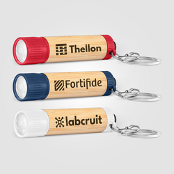 Bamboo LED Torch with Keyring