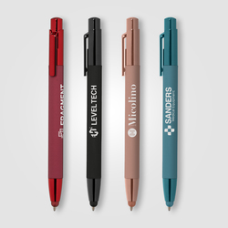 Monochrome Micro Knurl Pen w/Stylus
