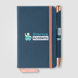 Miller Softy Rose Gold Notebook & Crosby Pen Gift set