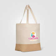 Rio™ Shopper Tote Bag - 5 oz. Recycled Cotton Blend with Jute