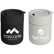 Obsidian - Mug en Céramique et Silicone Mat de 270 ml avec Couvercle