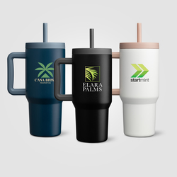 Grosche Aspen Stainless Steel Triple-Wall Insulated Straw Mug – 945 ml