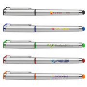 Islander Silver Gel Pen w/ Stylus - ColorJet