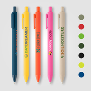 Bloom Recycled Plastic Retractable Soft Touch Pen  - ColorJet