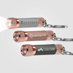 Chroma Softy Rose Gold Metallic - LED Flashlight with Keyring