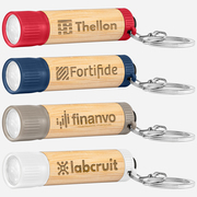 Bamboo LED Flashlight with Keyring