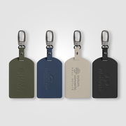 Malmö Recycled Plastic Metal Carabiner Luggage Tag - Deboss