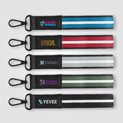 Newport rPET Woven Chevron Snap Trigger Keychain - 7.5" x 1" - ColorJet