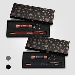 Ellipse & Chroma Rose Gold Snowflake Gift Set - Laser