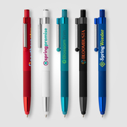 Lisbon Recycled Aluminum Monochrome Fidget  Stylus Pen  -ColorJet
