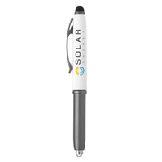 Vivano Softy Gunmetal Pen w/ LED Light and Stylus - ColorJet