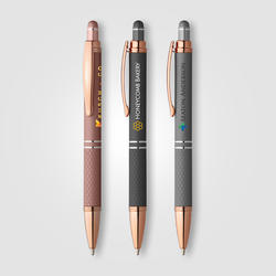 Phoenix Softy Rose Gold Metallic Pen w/ Stylus - ColorJet