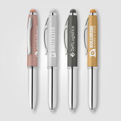 Vivano Softy Metallic Pen w/ LED Light and Stylus - Laser