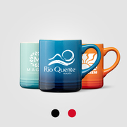 Corin Ceramic Ombre Ringed Silhouette Mug - 12oz