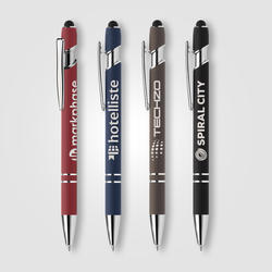 Ellipse Softy Recycled Aluminum Pen w/ Stylus + Anti-Fraud Ink - Laser