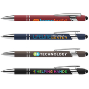 Ellipse Softy Recycled Aluminum Pen w/ Stylus + Anti-Fraud Ink - ColorJet