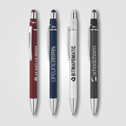 Orbit Spinner Chrome Metal Pen w/ Stylus - Laser