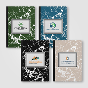 Slate FSC Paper Marble Hardcover Composition Notebook – A5 -ColorJet
