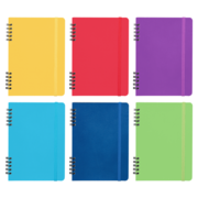 Jora Recycled Leather Spiral Bound Notebook - A5 - ColorJet