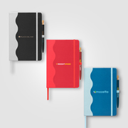 Grete Recycled Wave Pattern Journal Pen Set - A5 - ColorJet