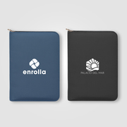 Aurelia Recycled Gold Zipper Portfolio - A5