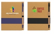 Kolbert - Recycled Cover Notepad plus Sticky Notes & Kraft Pen Set - ColorJet