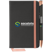 Miller Softy Rose Gold Notebook & Tres-Chic Pen Gift Set