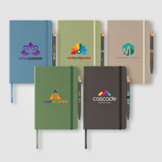 Terra Recycled Milk Carton Hard Cover A5 Notebook & Reborn Pen Set