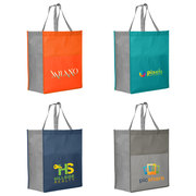 Rome RPET - Recycled Non-Woven Tote with 210D RPET Pocket - ColorJet