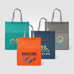 Rome RPET - Recycled Non-Woven Tote with 210D RPET Pocket - ColorJet