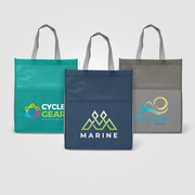 Rome RPET - Recycled Non-Woven Tote with 210D RPET Pocket - ColorJet