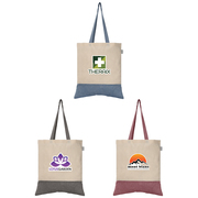 Quebec - 5 oz. Two-Tone Recycled Cotton Tote - Heat Transfer