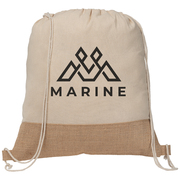 Rio™ Drawstring Bag - 5 oz. Recycled Cotton Blend with Jute