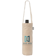Single-Bottle Wine Tote Bag - 6 oz. Recycled Cotton Blend - Heat Transfer
