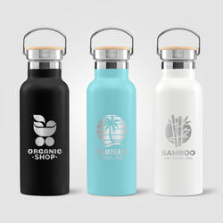 Oahu - 17 oz. Double-Wall Stainless Canteen Bottle - Laser