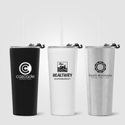 Excalibur - 21 oz. Double-Wall Stainless Tumbler with Straw​