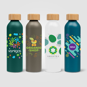 Eden - 20 oz. Aluminum Water Bottle with Bamboo Lid - ColorJet