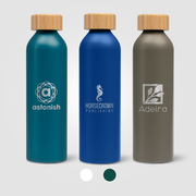 Eden - 22 oz. Aluminum Water Bottle with Bamboo Lid - Laser