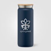 Nordic Plus - 18 oz. Double Wall Copper-Lined Stainless Steel Tumbler with Bamboo Lid - Laser