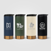 Astrid Stainless Steel Copper Accent Double Wall Tumbler - 13 oz. - Laser